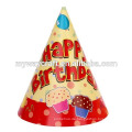 Party Dekoration beliebte tropische glänzende Laminierung Happy Birthday Party Papier Hut